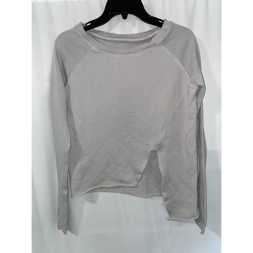 Frank And Eileen Tee Lab Long Sleeve Sweatshirt Asymmetric Raw Hem Women's XS‎
